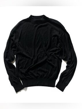 BARACUTA Mock Neck Silk Sweater